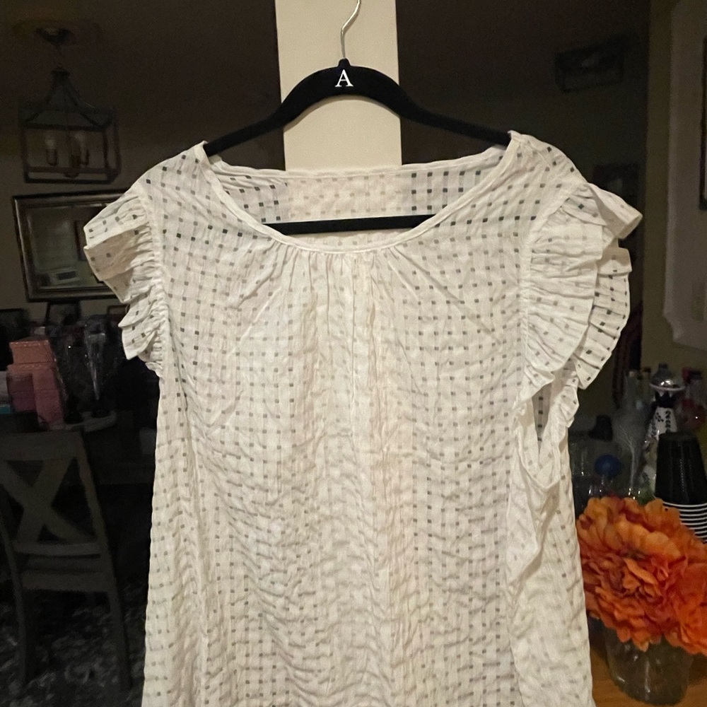 White Ruffled Women's Top Size 3X NWOT